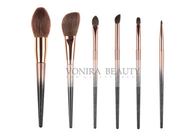 Colorful Must Have Natural Hair Makeup Brushes Collection 6 Pcs