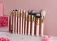 Vonira Brand New Basic 11 Pieces Makeup Brushes Collection Set de Brochas de Maquillaje Professional สีชมพูทองคําแบบเปลือย