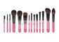 14 ชิ้น Pink Deluxe CosmeticMakeup Brush Collection ที่มีขนแปรงธรรมชาติที่สวยงาม