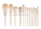 Rosy Gold Synthetic Hair Brush ISO9001 สำหรับการเดินทาง