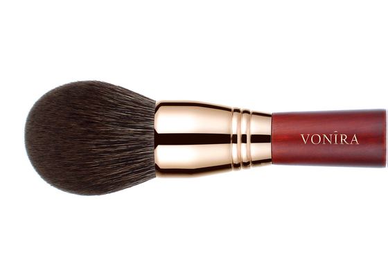 Vonira Beauty แปรงแต่งหน้าแป้งทรงโดมขนาดใหญ่หรูหราความหนาแน่นสูง แปรงแต่งหน้าแบบกระจายแป้ง Rouded พร้อมปลอกทองแดงกุหลาบ