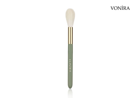 Vonira Custom Wholesale Natural White Goat Hair Makeup Long Blending Powder Brush พร้อมบริการบริการสตางค์ส่วนตัว