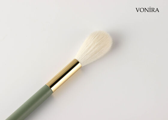 Vonira Custom Wholesale Natural White Goat Hair Makeup Long Blending Powder Brush พร้อมบริการบริการสตางค์ส่วนตัว