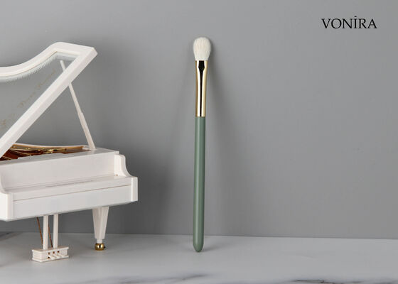 Vonira Custom Wholesale Natural White Goat Hair Fan Eye Blending Brush พร้อมบริการบริการสตาร์ทส่วนตัว