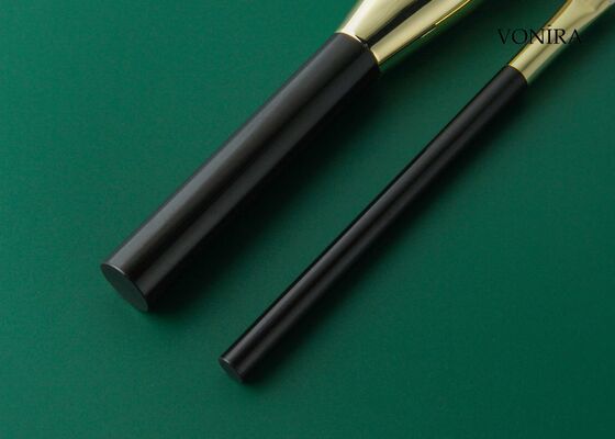 แปรงเขียนคิ้วขนแพะธรรมชาติสีขาวด้ามสีน้ำตาลเข้ม Vonira Custom Wholesales