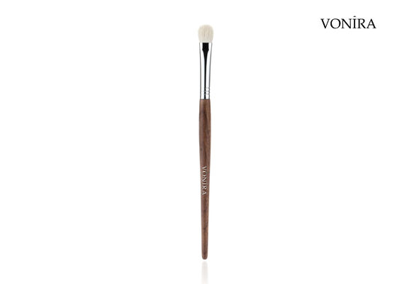 Vonira Custom Wholesale Natural White Goat Hair Brown Ebony Handle Makeup Eye Shading Brush สีขาวของแพะ สีน้ําตา