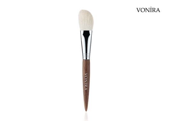 Vonira Custom Wholesale Natural White Goat Hair Brown Ebony Handle Face Makeup Contour Blush Brush สีขาว สีน้ําตาล สีน้ําตาล สีน้ําตาล สีน้ําตาล สีน้ําตาล สีน้ําตาล สีน้ําตาล