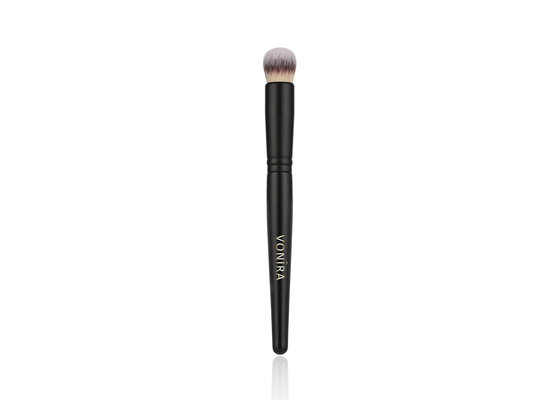 แปรงแต่งหน้า Vonira Professional Seamless Finish Concealer Brush แปรงแต่งหน้าบัฟเฟอร์คอนซีลเลอร์สังเคราะห์โค้งมนพร้อมปลอกโลหะทองแดง