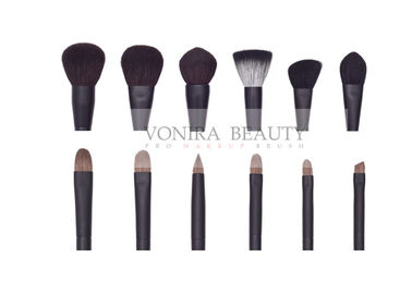 แปรงแต่งหน้าฉลากส่วนตัว 12 ชิ้นชุดแปรงเครื่องสำอางสังเคราะห์ด้ามไม้